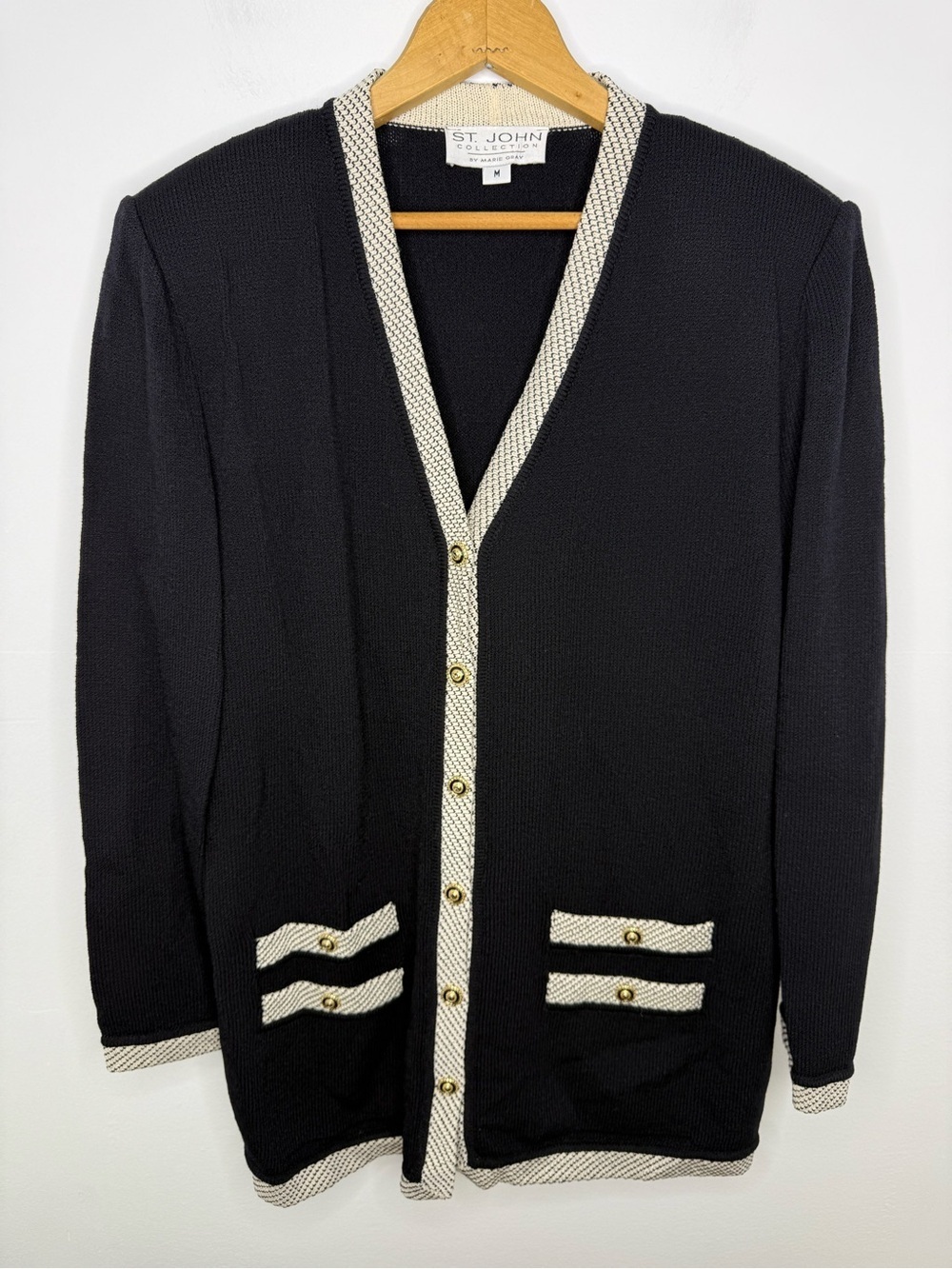 ST. JOHN COLLECTION by Marie Gray Santana Knit Long Cardigan Sweater